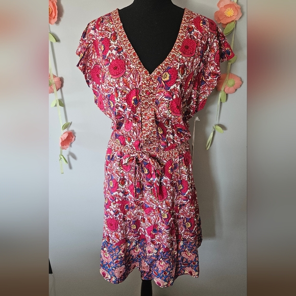 NWT Dex Flutter Sleeve Mini Drwss With Pockets Plus Size 1X - Picture 1 of 11